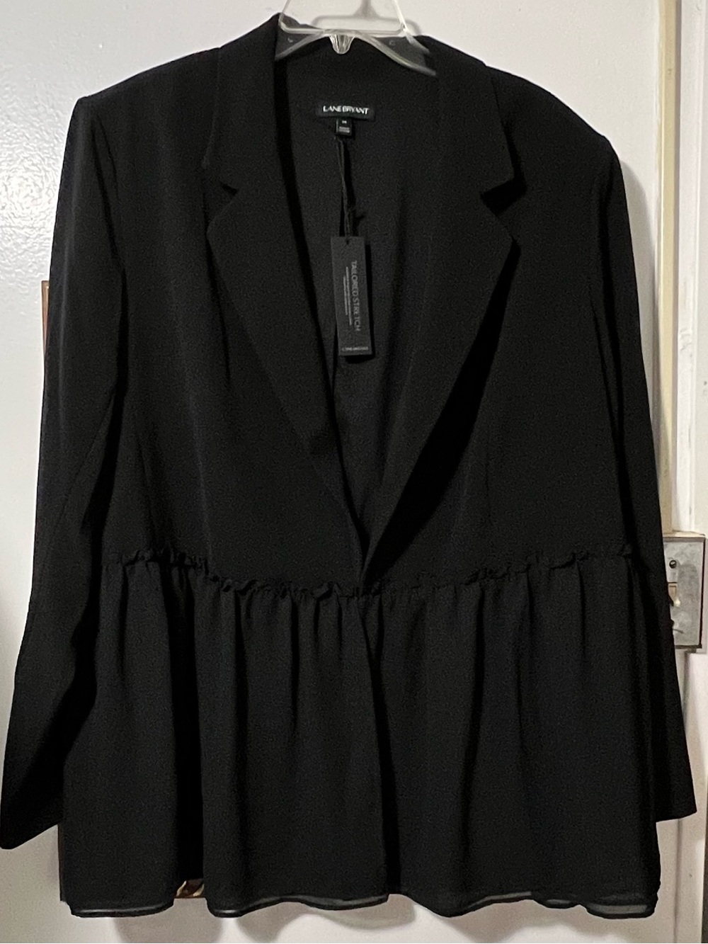 NWT Lane Bryant Black Peplum-Style Blazer Jacket